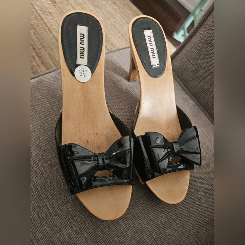 miu miu Vintage Wooden Clog